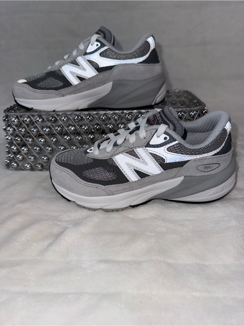 New Balance FuelCell 990v6 Grey Toddler/Little Kid Sz 12 PC990GL6